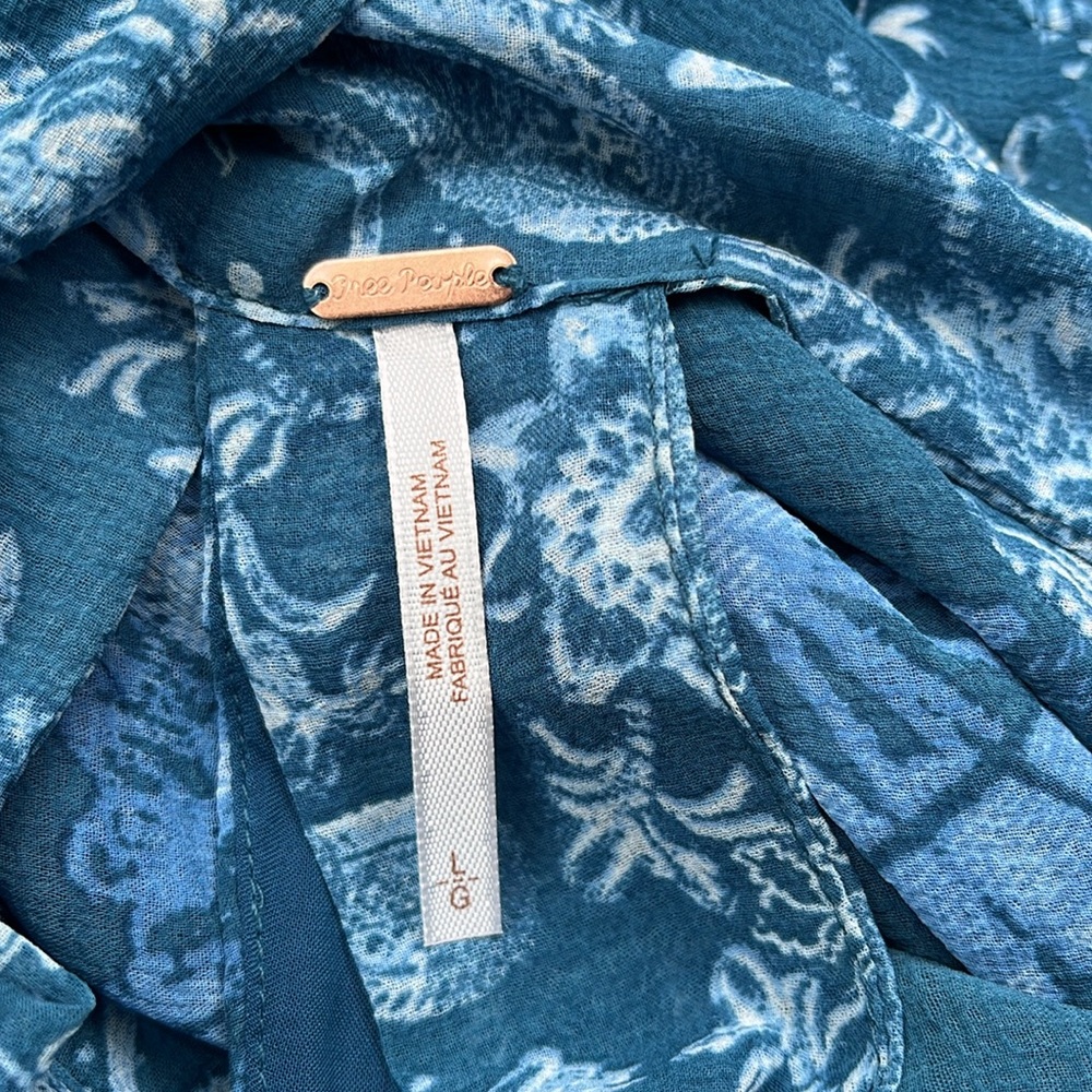 Free People Blue Floral Mini Dress - Picture 4 of 8